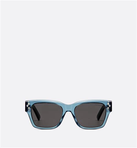 dior cd diamond s2|CD Diamond S2I Transparent Blue Rectangular Sunglasses .